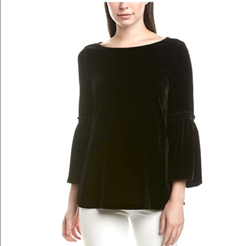 Lafayette 148 New York Roslin Italian Silk-Blend Blouse SIZE XL office party NWT